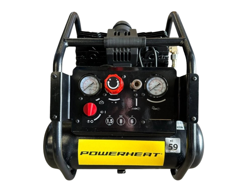 Bezolejový pístový kompresor 160 RND, 8bar, průtok 160 litrů/min vč. příslušenství, s tlakovou nádrží o objemu 6 l, vč. příslušenství